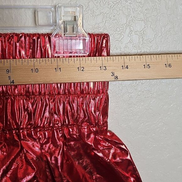 NWT Game Day Shiny Red Skort Shorts Arkansas Ole Miss Oklahoma Nebraska Georgia - Picture 5 of 8